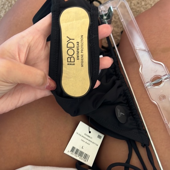 Cotton On String Bikini Tie Black Bottoms - Picture 3 of 4